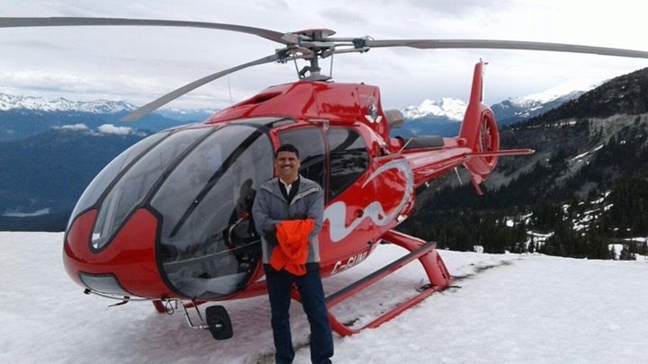 Helicopter ride in whistler Canada 2016